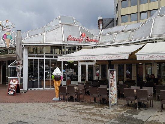 Eis Cafe crema in glas haus